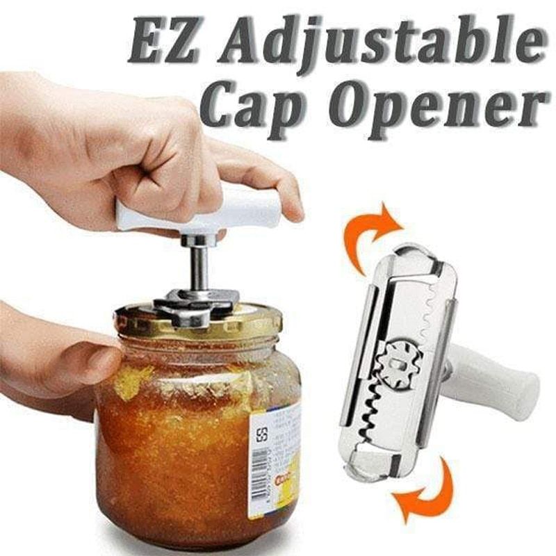 Manual Stainless Steel Opener Adjustable Cap Lid Openers Tool Kitchen Gadgets