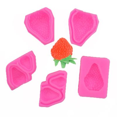Moule en silicone en forme de fraise pour fondant, chocolat, décoratif