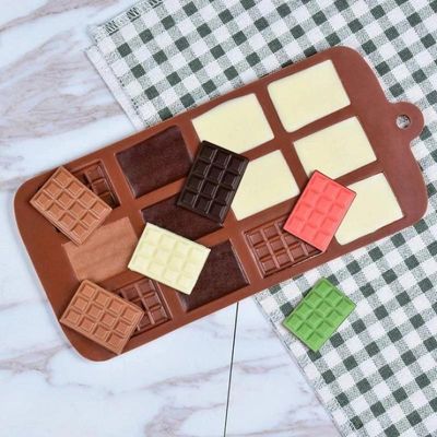12 Even Chocolate Mold Silicone Mold Fondant Waffles Molds