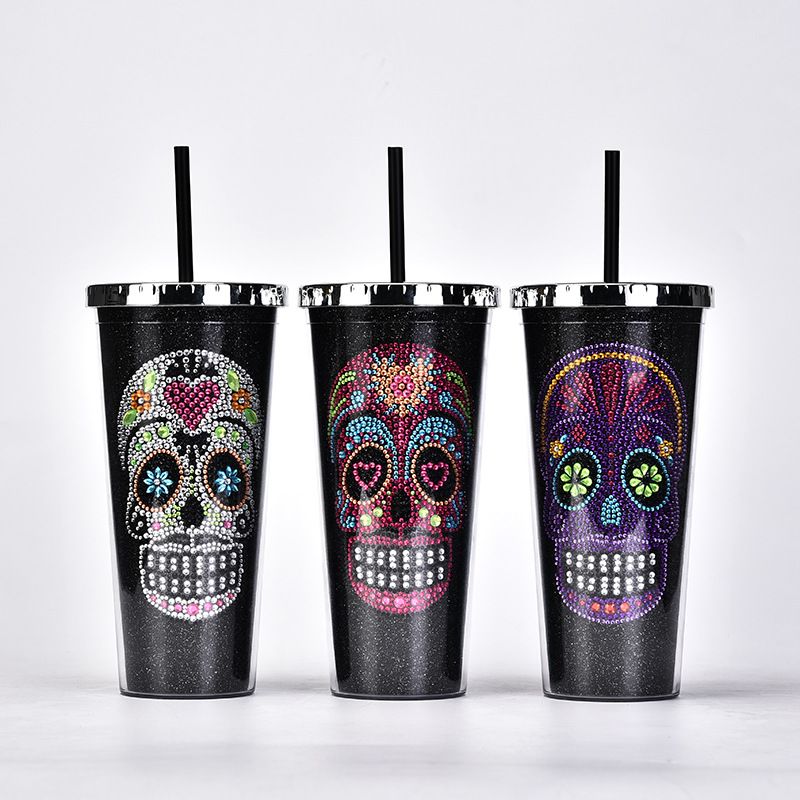 Double Diamond Creative Skull Water Cup Halloween Drink Cup