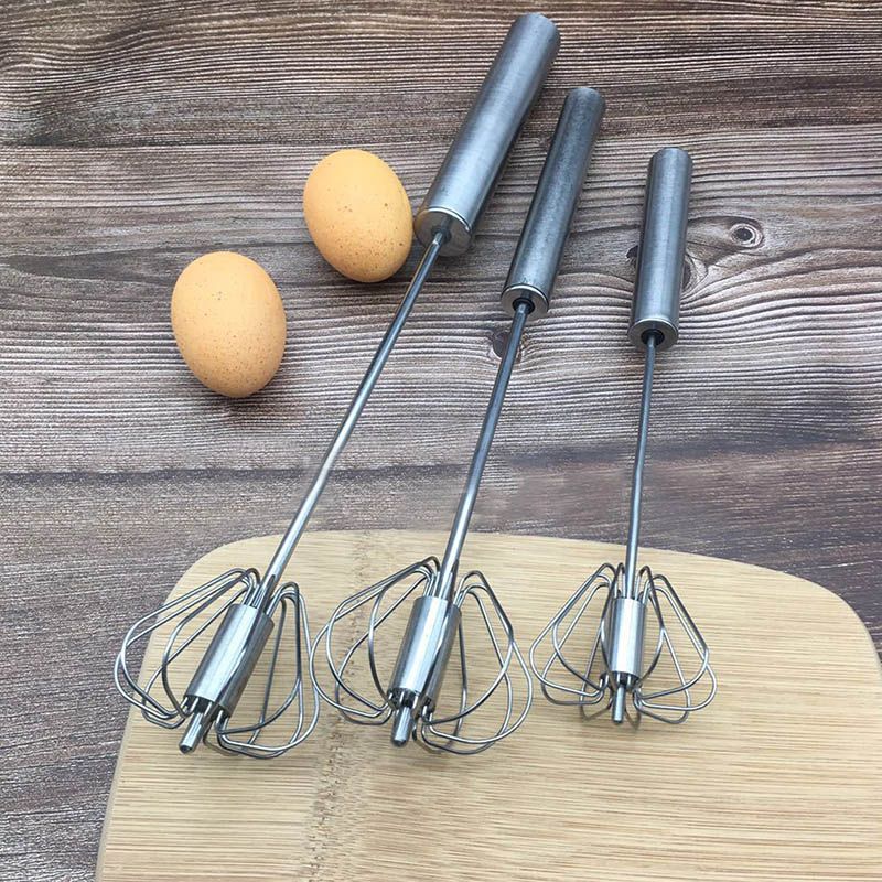 Semi-Automatic Mixer Egg Beater Stainless Steel Whisk Hand Blender