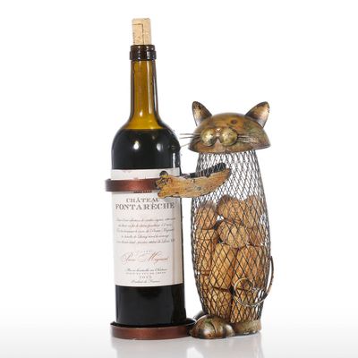 Porte-bouteilles en liège pour chat