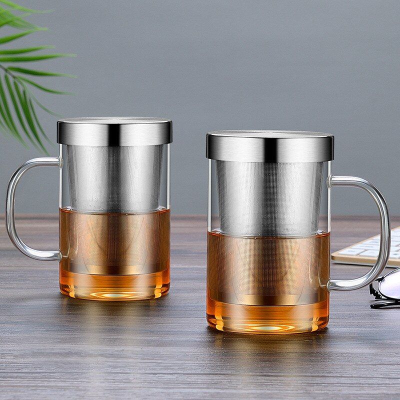 Large Capacity Travel Heat-Resistant Glass Mug Coffee Water Cups