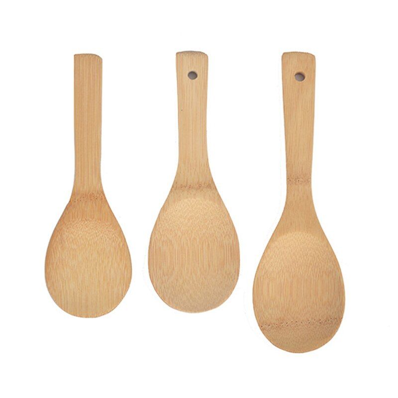 Bamboo Rice Spoon Wooden Kitchen Ladle Tablespoon Kitchen Utensils