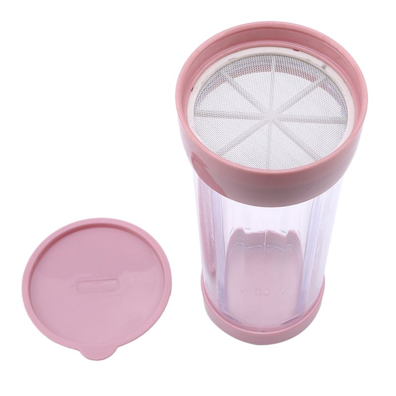 Plastic Icing Sugar Dispenser With Stainless Steel Mesh Sifters