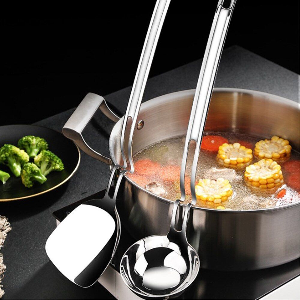 Stainless Steel Hanging Ladle With Unique Curved Handles