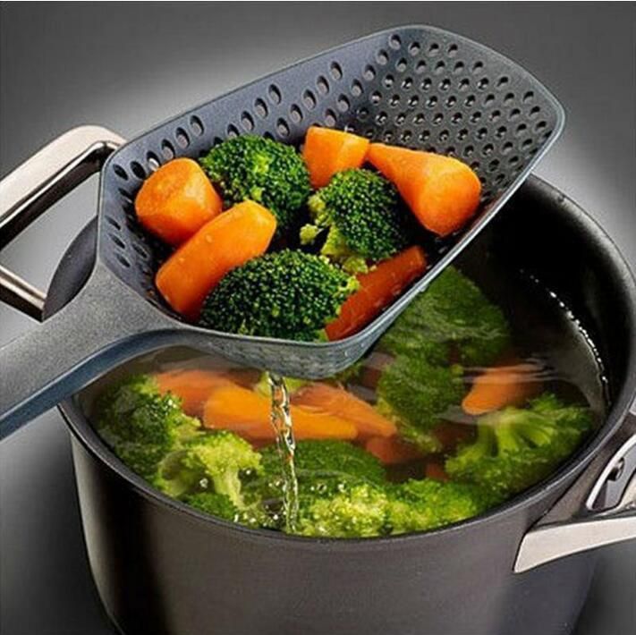 Large Soup Spoon Kitchen Nylon Ladle Resistant Skimmer Strainer