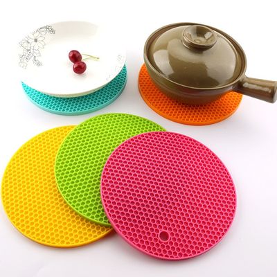 Round Heat Resistant Silicone Mat Drink Cup Coasters Non-slip Pot Holder