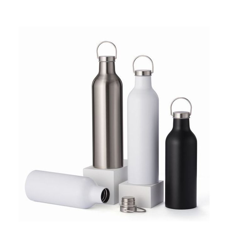 Stainless Steel Thermos Mug Outdoor Portable Sports Handle Water Bottle