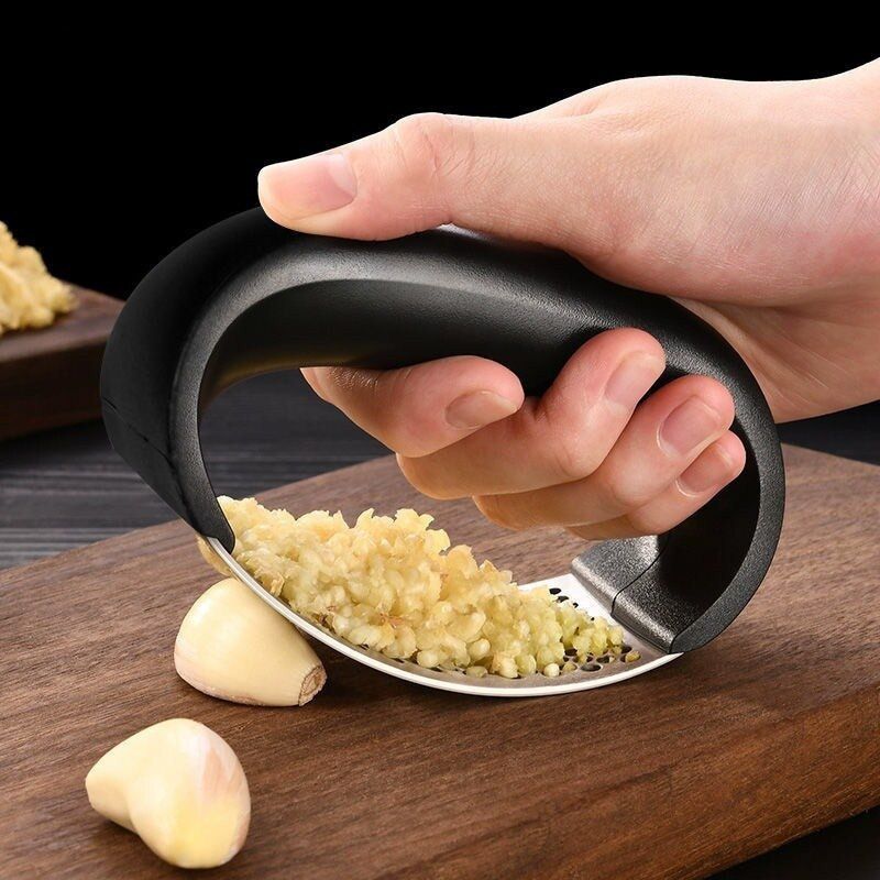 Garlic Press Stainless Steel Garlic Crusher Curve Manual Press Chopper