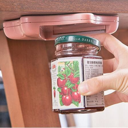 Can Opener Creative Can Opener Under the Cabinet Self-adhesive Jar Bottle Opener