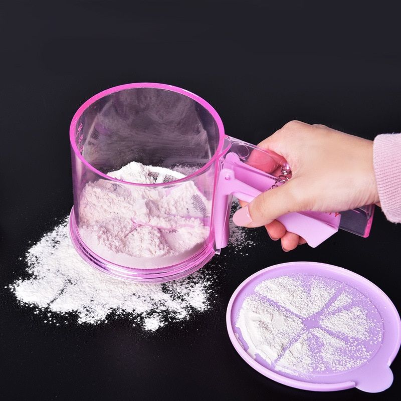 Semi-Automatic Cup Flour Sifter Handheld Flour Sifter