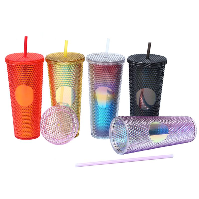 Transparent Colorful Large Capacity Straw Durian Cup