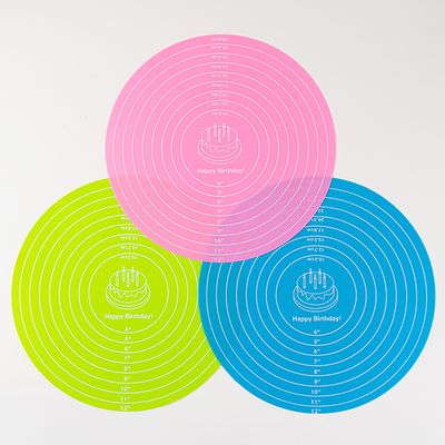 Tapis de cuisson multifonction 12 pouces, bleu rose