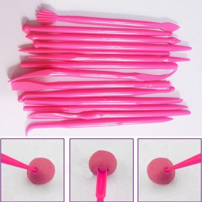 Ensemble de 14 outils de sculpture en argile plastique pour décoration de gâteaux fondants
