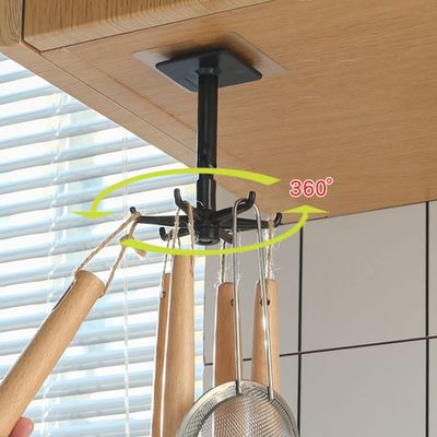Rotating Hook  Wall Free Punching Multifunctional Glue Hook
