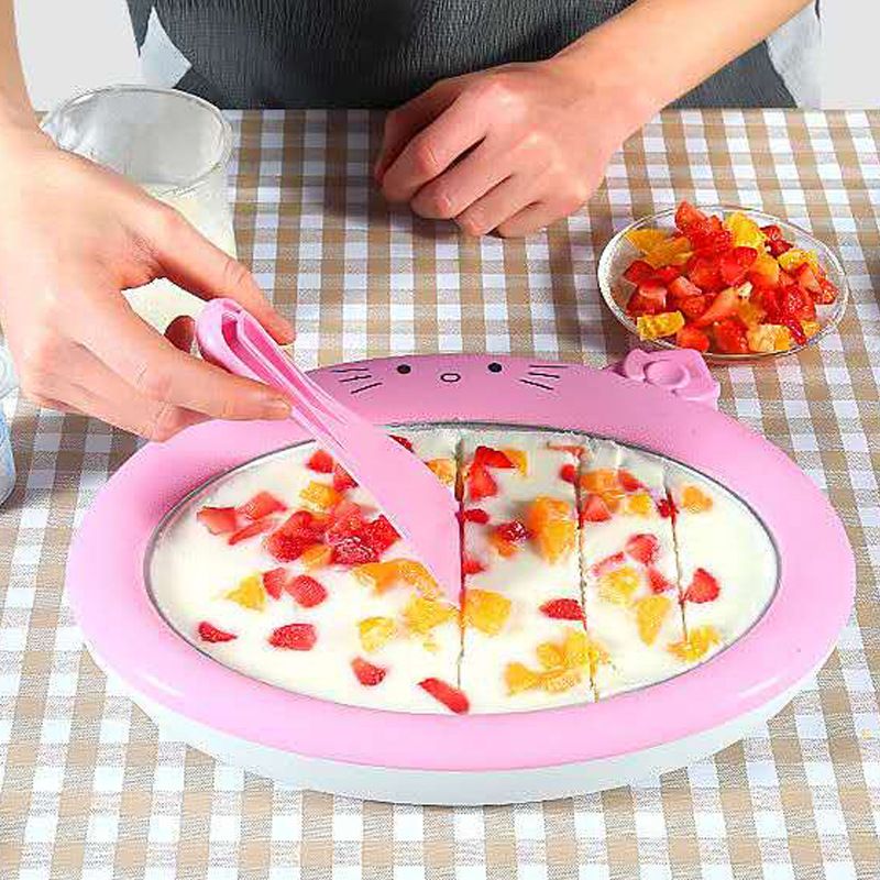 Ice Cream Maker Instant Yogurt Freeze Pan Ice Roll Time Pan
