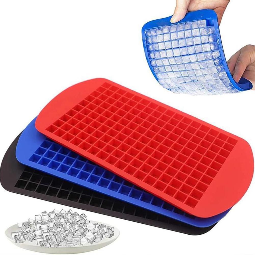Food Grade 160 Cavity Silicone Bar Ice Cube Tray Mini Ice Cube Small Square Mold