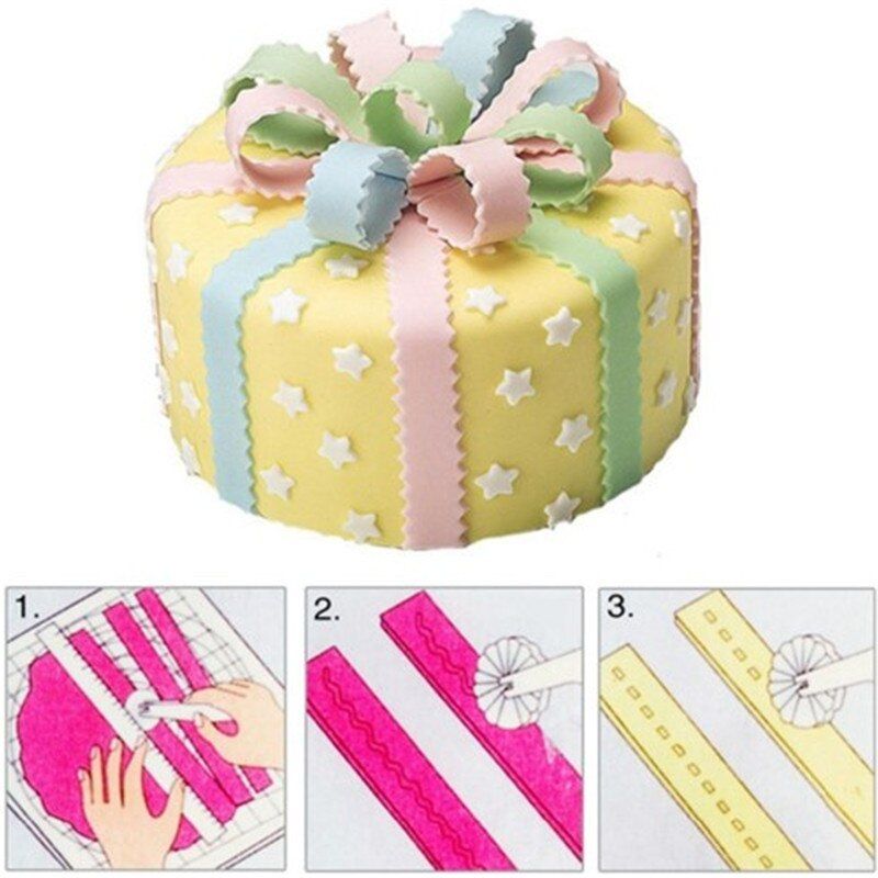 Fondant Cake Cutter And Embosser Sugarcraft Decorating Modelling Diy Tool