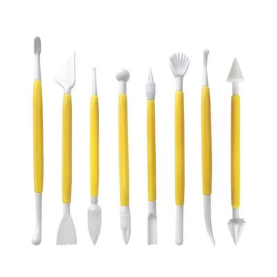 8Pcs/Set Sculpture Sugar Modeling Cutter Smoother Polymer Clay Mold