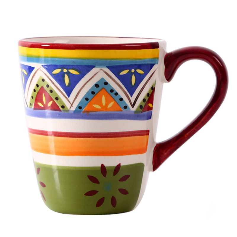 Bohemian Ceramic Mug Household Hand-Painted Large Capacity Water Cup