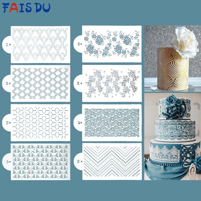 Fondant Stencils Plastic Wedding Cake Decorative Baking Tool