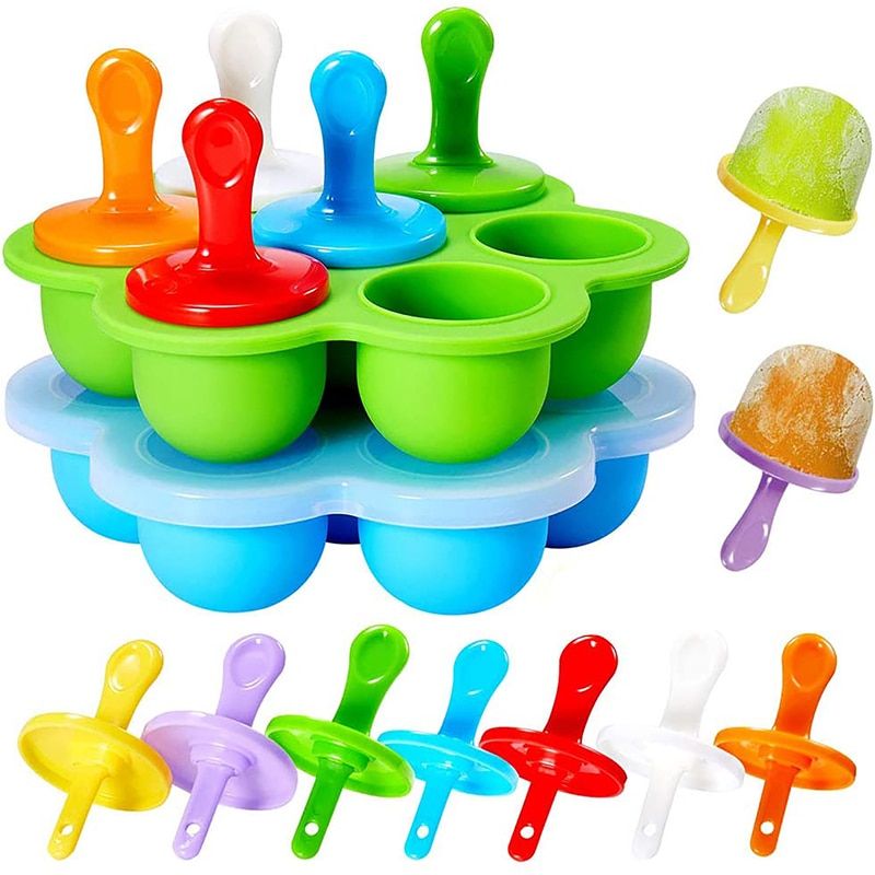 7 Holes DIY Ice Cream Pop Pop Silicone Mold Ice Ball Maker