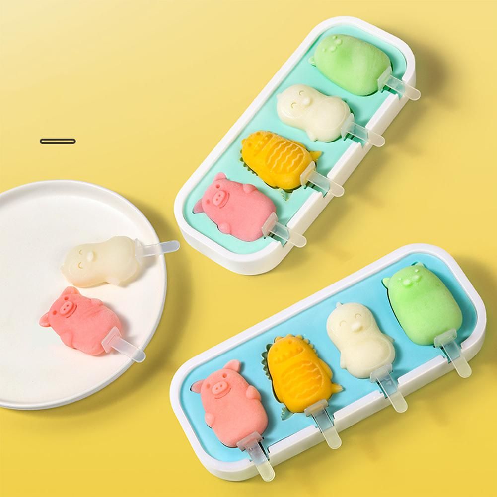 Ice Cube Maker With Cover Large Capacity Homemade Popsicle Mold