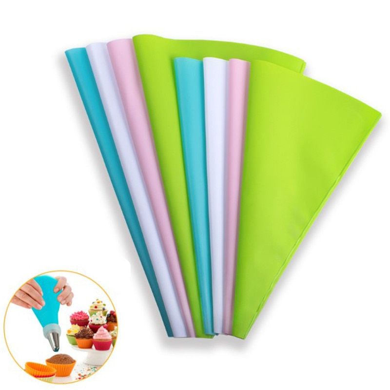 Silicone Icing Piping Cream Pastry Bag Cake Decorating Baking Tools