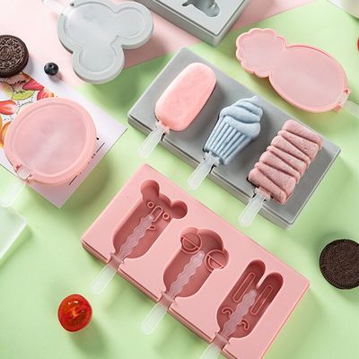 Silicone Ice Cream Mold Ice Cube Tray Popsicle Barrel Diy Mold