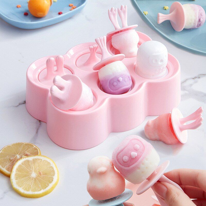 Ice Cream Silicone Molds Popsicle Molds with Lids DIY Ice Cream Mold