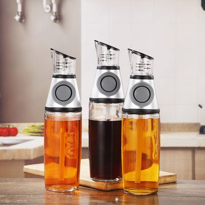 Press Type Oil Spill Prevention Sauce Vinegar Jar Liquid Control Oil Pot