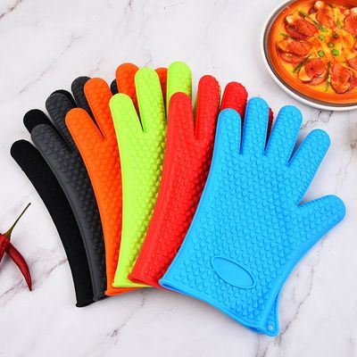 Gloves Heart-Shaped Silicone Gloves Microwave Oven High Temperature Gloves