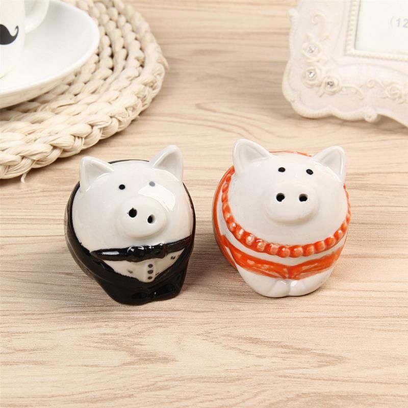 Seasoning Bottle Set Ceramic Lovely Pig Spice Salt Pepper Shakers Kitchen Tools