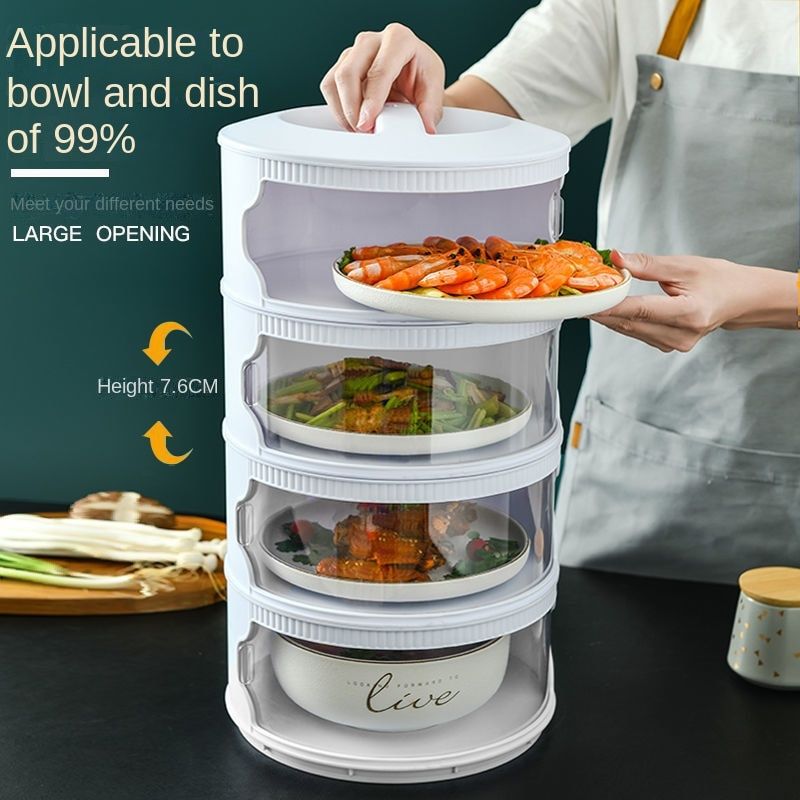 Stackable Food Dome Multi-Layer Transparent Stackable Food Insulation Cover