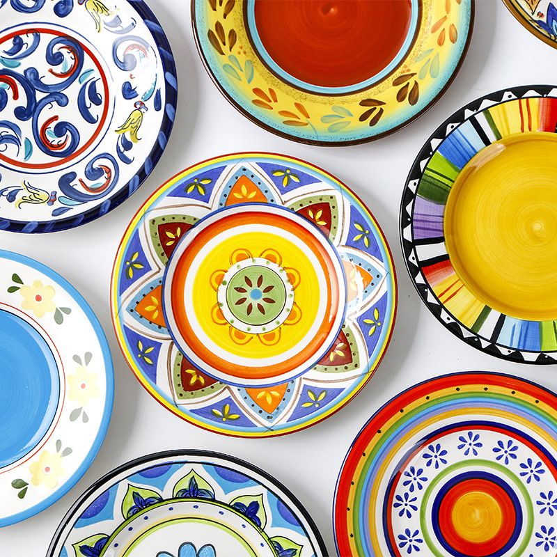 Painted ceramic plate