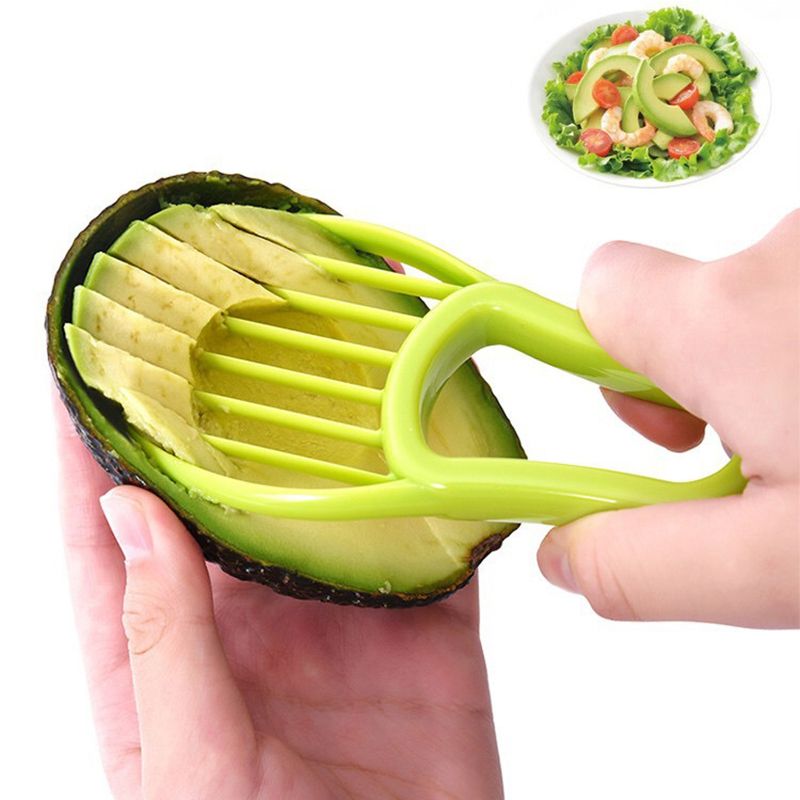 3 In 1 Avocado Slicer Shea Corer Butter Fruit Peeler Cutter Pulp Separator