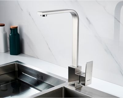 Square kitchen faucet