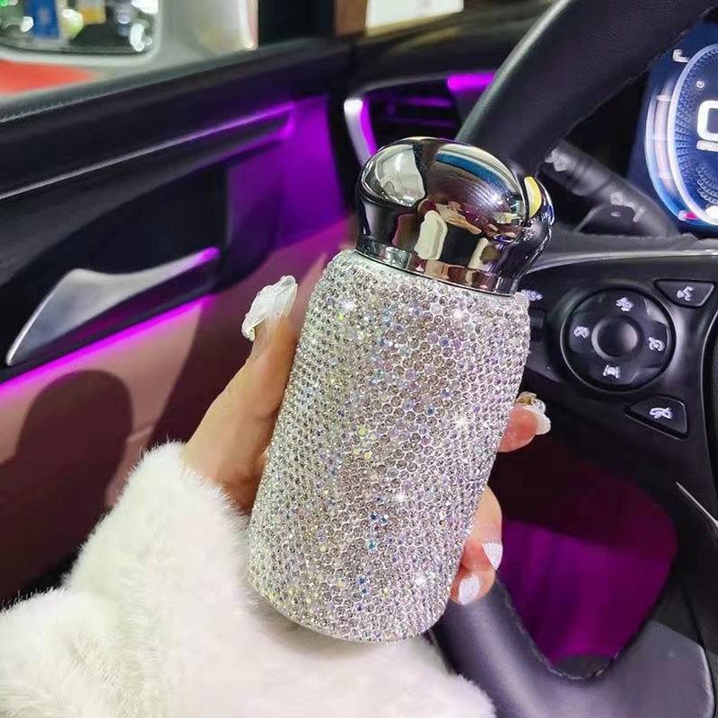 260ML Shining Diamond Thermos Stainless Steel Vacuum Flask Water Bottle