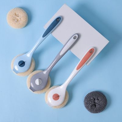 Brosse de nettoyage à long manche en nano-acier
