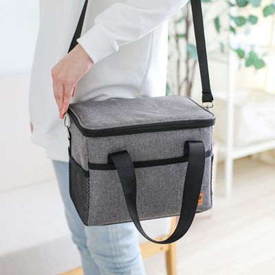 Oxford Gray Thick Insulated Ice Cool Thermal Box Waterproof Freezer Bag