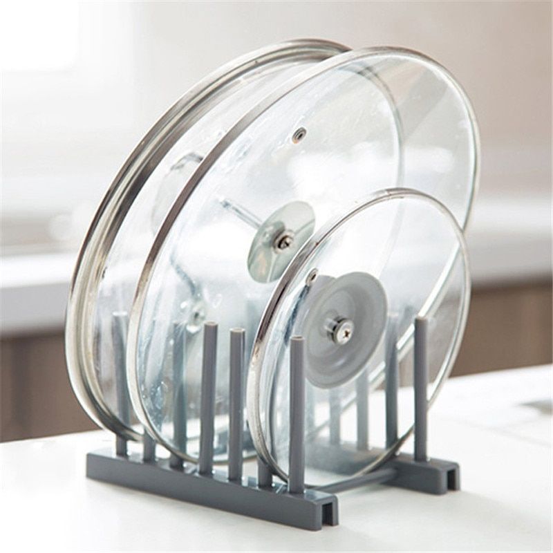 Kitchen Organizer Pot Lid Rack Stainless Steel Spoon Holder