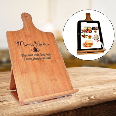 Bamboo Book Stand-Read Rest Holder Cookbook Cooking Stand