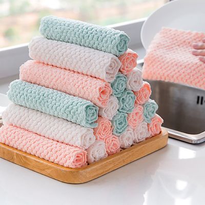 Lot de 10 serviettes en microfibre antiadhésives pour la vaisselle