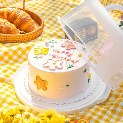 Boîte d&#39;emballage pour gâteau d&#39;anniversaire en PP transparent