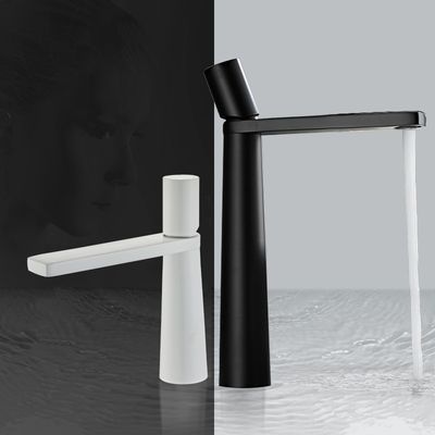Robinet mitigeur de salle de bain moderne en laiton pour lavabo haut