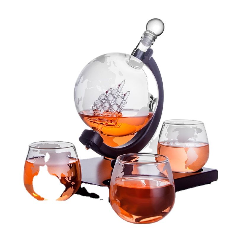 Whisky Globe Decanter Base 1000ml Whiskey Liquor Glass Decanter
