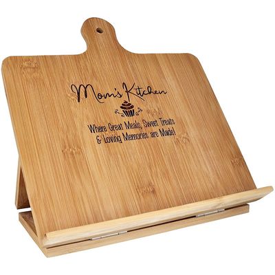 Bamboo Recipe Stand Gift Kitchen Utensils Reading Stand