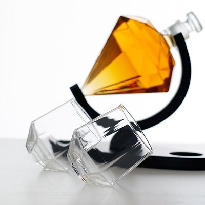 Ensemble de carafe à whisky en verre diamant durable