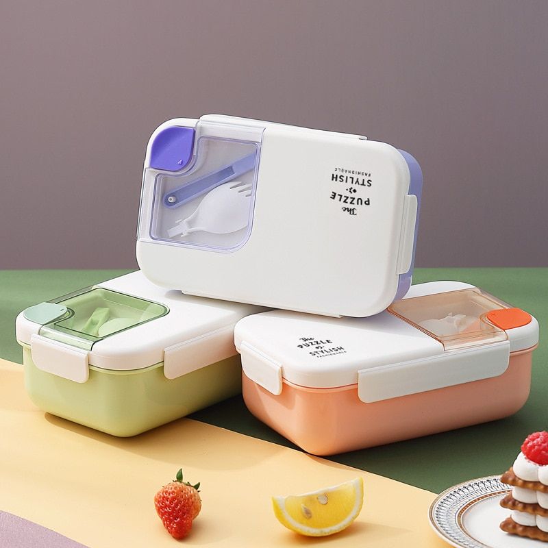 Lunch Box Food Container Bento Plastic Storage Microwave Picnic Box